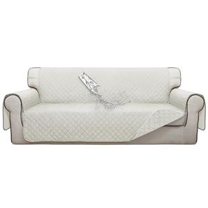 ISSUNTEX Double Protection 100% Waterproof Sofa Covers for Living Room, Couch Covers for 3 Cushion Couch Sofa, Reversible Furniture Protector Sofa Cover for Dogs, Pets, Kids (Sofa, Ivory/Ivory)