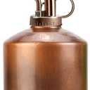 Galvanized Steel Plant Mister Spray Bottle, 8" Tall Vintage Plant Spritzer Watering Can, Succulent Watering Bottle with Top Pump for Indoor Outdoor Gardening (Bronze)