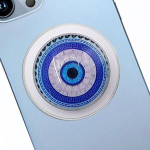 Cute Evil Eye Magnetic Phone Grip - 3D Crystal Phone Stand for Kindle, iPhone, iPad,Android | Phone Charm & Accessories for Women |Compatible with MagSafe | Adapter Iron Plate for MagSafe Included