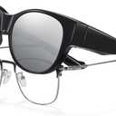 HAOLOTA Fit Over Glasses Sunglasses for Women Polarized, Trendy Cat Eye Sunglasses Wear Over Glasses, UV Protection