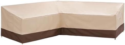 Loriano V-Shaped Patio Furniture Covers, 600D Heavy Duty Waterproof, Fits 5-Seater Outdoor Sectional Sofa 85"W*32"D*30"H, All-Weather UV Wind Rain Protection