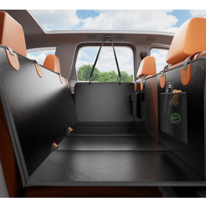 Back Seat Extender Cover Protector For Dogs, Pets, Hard Bottom PU Leather