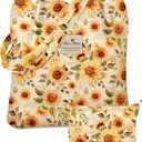 Aesthetic 2 Pack Corduroy Tote Bag - with Makeup Pouch Bag for Women Reusable Grocery Bag for Gym, Travel, Work