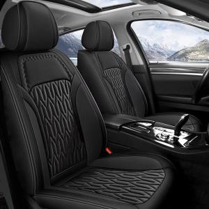 AOMSAZTO Car Seat Cover Custom Fit for Mitsubishi Outlander 2007-2025 2026 Car Seat Cushion Protector Waterproof Leather Automotive Seat Covers Full Set Black
