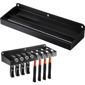 MorningRo Screwdriver Organizer Metal Hammer Holder Plier Wall Mount Tool Organizer, Tool Storage Rack for Workshop, Home (Hammer)