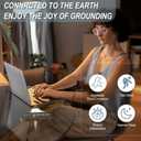 Grounding Mat, 15.7x19.6IN Breathable Grounding Mat for Feet Grounding Pad with Air Holes Reduce Inflammation and Stress with 15 Ft Grounding Cord