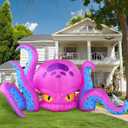 JOYIN 10FT Long Halloween Inflatable Octopus Decoration Octopus with Tentacles Inflatable Decoration Build-in LEDs Giant Blow Ups for Indoor Outdoor Halloween Party Yard Lawn Garden Decor