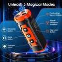 1-Touch Dog Bark Deterrent Devices, 3 Sonic Heads Anti Barking Device for Dogs, 50FT Range Rechargeable Dog Training Tool with Flashlight, Safe Ultrasonic Bark Control, Helps Improve Behavior