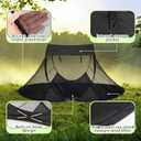 Pop up Mosquito Tent for Camping, 86.6 x 59 x 45.3 Inch Bug Net Tent with Instant Automatic Setup, Lightweight Portable Screen Net Fits Most Camping Cot for Outdoor Hiking Travel(Black)