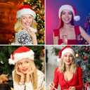 Meajore Santa Hat 6 Pack for Adults, Classic Red Fuzzy Christmas Hat with Bell for Xmas Party Holiday Festive Events