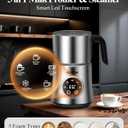 5 in 1 Electric Milk Frother: 16.9oz/500ml Large Capacity Dishwasher Safe Milk Steamer for Hot & Cold Milk Froth - Automatic Milk Frother & Warmer for Latte, Cappuccinos, Macchiato, Hot Chocolate