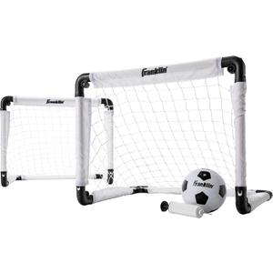 Franklin Sports Kids Mini Soccer Goal Set - Backyard/Indoor Mini Net and Ball with Pump - 22" x 17"