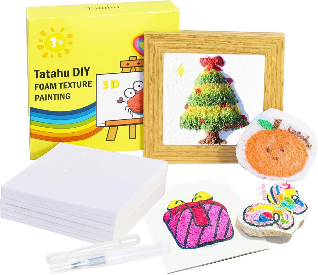 2 x Tatahu Magic Puffy Paint Kits - 3D Drawing Foam Texture Paper Sets for DIY Art and Craft Supplies