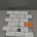 Art3d Peel and Stick Backsplash for Kitchen White Subway (10 Tiles, Thicker Design) (White With Black Grout)