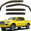 in-Channel Window Rain Guards Fit for Truck Toyota Tacoma 2016 2017 2018 2019 2020 2022 2023 Double Cab Extra Durable Window Deflectors Vent Visors Shades Exterior Car Accessories