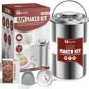 Meat Press Mold for Deli Meats, Stainless Steel Ham Press Mold with Thermometer & Silicone Kitchen Mittens for Making Homemade Healthy Deli Poultry Patty, Funny Kitchen Gift for Women and Men (Gray)