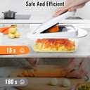 12 Blade All-in-1 Vegetable Chopper Mandoline Slicer with Container, Spiralizer with Containers, Food Chopper, Onion Chopper, Veggie Cutter for Salad, Kitchen Gadgets Accessories Essentials, White