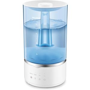 Pelonis Warm and Cool Mist Humidifiers for Bedroom Large Room Home and Baby | Ultrasonic Cool and Warm Mist Humidifier for Plants | Essential Oil Diffuser|4L Tank| Night Light| White