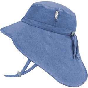 JAN & JUL 50+ UPF Quick-Dry Sun-Hats for Boys (2-5T, Blue With Blue Trim)
