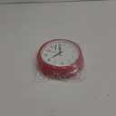 Retro Wall Clock 9.5 Inch Red Kitchen 50's Vintage Design Round Silent Non Ticking Battery Operated Quality Quartz Clock (Candy Apple Red)