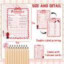 Shes Ready to Pop Baby Shower Games Bundle, 111 Pcs Soda Pop Theme Set with 5 Games, 90 Cards, 20 Pencils and 1 Answer Cards, Pink Gingham and Bow Decor for Gender Reveal, Party Supplies
