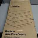 Gashell Wire Shelf Covers, Bamboo Wire Rack Covers for Pantry, Closet (4pcs, 36" W x 12" D)