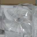 Malnutcolor Modern Low Profile 36 Inch White Flush Mount Ceiling Fan with 3 Light Color 6 Speeds, Fandelier for Living Room