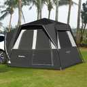 KingCamp SUV Tent, Instant 6-8 Person Waterproof & Windproof Tailgate Car Camping Tent with Movie Screen for Family Camping & Outdoor Adventures, 110.24"L x 110.24"W x 86.61"H