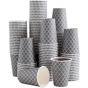 Lamosi Coffee Cups 12 oz 180 Pack, Disposable Paper Coffee Cups, Disposable Cups,12 oz Hot Cup,12oz Paper Insulated Cup for Cold Hot Drinks (No Lids)