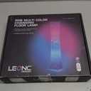 LEONC RGB+CCT Floor Lamp with Remote, 1800lm LED Tuya Smart 9W2 Bulbs, 65" Smart Modern Floor Lamp with Alexa, Music Sync and 16 Million Colors, Color Changing Standing Lamp for Bedroom Living Room