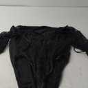 Women Lace Bodysuit with Crop Top Sexy Going Out Bodysuit Floral Lace Lingerie Set Sexy Rave Outfits (Medium, Black)