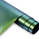 MEVOREW Chameleon HTV Green Iron On Vinyl 12" x 6ft Heat Transfer Vinyl for T Shirts, Chameleon Vinyl Gradient Change Color Vinyl Roll for Cricut, Silhouette Cameo (Green to Gold&Blue)