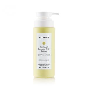 Naturium Bio-Lipid Restoring Moisturizing Body Lotion with Shea Butter, Fragrance Free, 14 oz