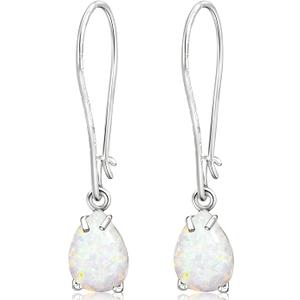 925 Sterling Silver Gemstone Earrings for Women - 7x10mm Teardrop Gemstone - Birthstone Jewelry - Elegant Gift for Wife, Daughter, Sister (01-Jan.-Garnet)