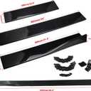 Universal Carbon Fiber Style 86.6 Inch Side Skirts Rocker Panels Extensions Compatible with Subaru,VW, Mazda,Mustang, Honda, Toyota, BMW Chevrolet, Ford, Mazda