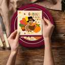 Turkey Thanksgiving Party Supplies Kit, Autumn Disposable Dinnerware Includes, Paper Dinner Plates, Dessert Plates, Luncheon Napkins and Beverage Napkins, for Fall party Decorations, Serve 50