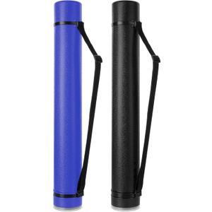 Mr. Pen- Poster Tube, 2 Pack, Black and Blue, Extendable Poster Tube with Strap, Poster Carrying Case, Telescoping Tube, Art & Poster Transport Tubes, Poster Tubes for Storage, Poster Holder Tube