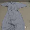 ZIGJOY Baby Transitional Swaddles for Newborns: 0.5 Tog Arms Up Sleep Sack  Soft Cotton Shark Fin 2 Way Zipper (Blue, L)