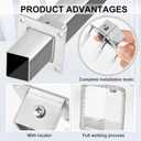 MorningRo 8 Pcs Square Post Bases 1" x 1" Stainless Steel Flange Anchor Bases Heavy Duty Post Brackets for Fence Deck Railing Support
