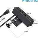 CCCEI 3 Outlet Desk Clamp Power Strip with USB Ports, Desktop Power Strip Surge Protector 1200J. Table Mount Charging Power Station, on Edge Power Outlet 125V 12A 1500W.