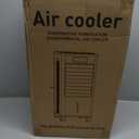 Portable Evaporative Air Cooler, Quiet Windowless Swamp Cooler with 4 Ice Packs, 2 Gallon Water Tank, Remote Control, 4 Modes & 3 Speeds, Oscillating Cooling Fan for Bedroom, Living Room and Office, 22'*12'*11'