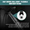 Shower Hose 59-Inch Extra Long Shower Hose-Replacement-PVC Encapsulated Stainless Steel Core,Rust-Resistant &No Teflon Tape Needed,Flexible&Kink-Resistant for Handheld Shower Heads Pets,RV Black