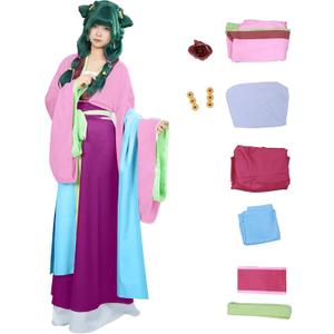 Tokisaki Maomao Cosplay Apothecary Diaries Costume Mao Mao Hanfu Dress Women Ruqun Set Halloween Uniform Outfit (3X-Large, Pink)