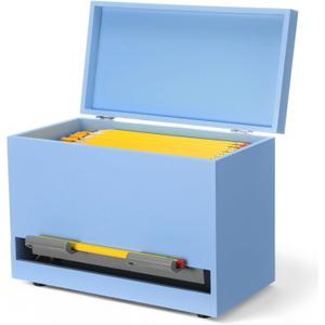 1 Pc Wooden Pencil Dispenser for Classroom Pastel Wood Pencils Holder for up to 200 Pencils Reusable Straw Dispenser for Home Office Teachers Supplies Storage (Classic,Blue)