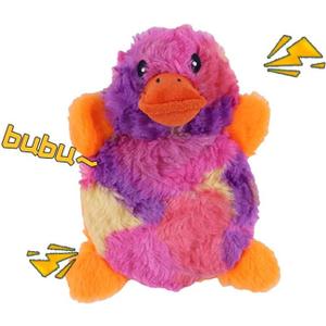 Tough Squeaky Dog Toys for Aggressive Chewers: Ultra-Durable Cute Plush Animals with Natural Materials, Interactive Crinkle Sounds to Relieve Boredom for Small Medium Large Dogs  Duck