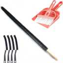 7 Pack Dryer Vent Cleaner KitDustpan and Brush SetHard Bristle Crevice Cleaning Brush Flexible Dryer Lint Brush Cleaner 29.5 inch ; Essential Cleaning Brush Set for Home