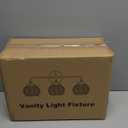 Bathroom Light Fixtures, 3-Light Green Vanity Lights with Unique Leaf Texture Glass Shade, Modern Matte Black and Gold Bathroom Wall Lamp for Mirror Hallway Cabinet Living Room