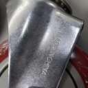 Finnhomy Swivel Caster Wheels 4 Inch Threaded Stem Casters Set of 4 Heavy Duty 1/2"-13 x 1 Anti-wear Polyurethane Industrial Castor Wheels for Cart/Furniture Load Bearing 2200 Lbs Smooth Casters Red