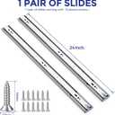 Ravinte Silver Soft Close Drawer Slides 24 Inch 10 Pairs 20 Pack