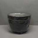 10/9/8 inch Medium Plant Pots, 3 Pack Modern Decorative Plastic Planters with Drainage Holes and Saucers, Flower Pots for Indoor Outdoor Plants, Black (10"+9"+8", Black)